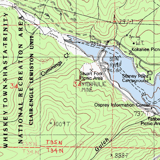 Topographic Map of Tolly Hill Mine, CA