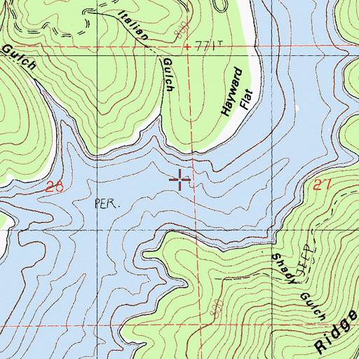 Topographic Map of Unity Mine, CA