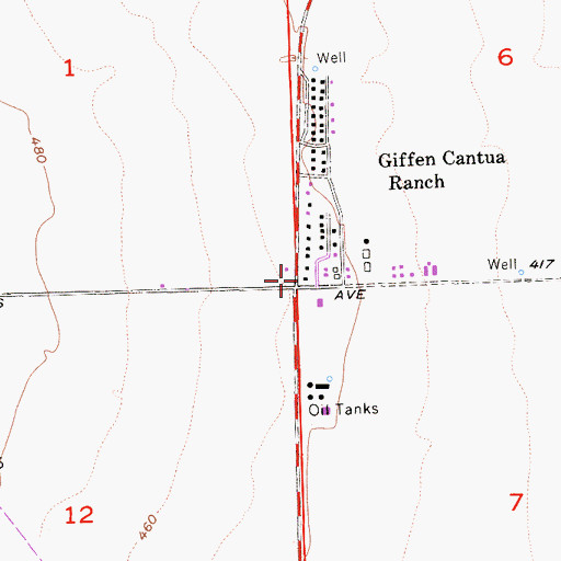 Topographic Map of Cantua School (historical), CA