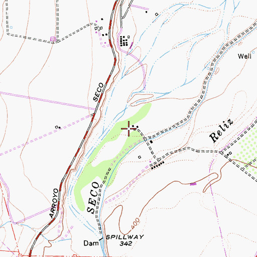 Topographic Map of Arroyo Seco School (historical), CA