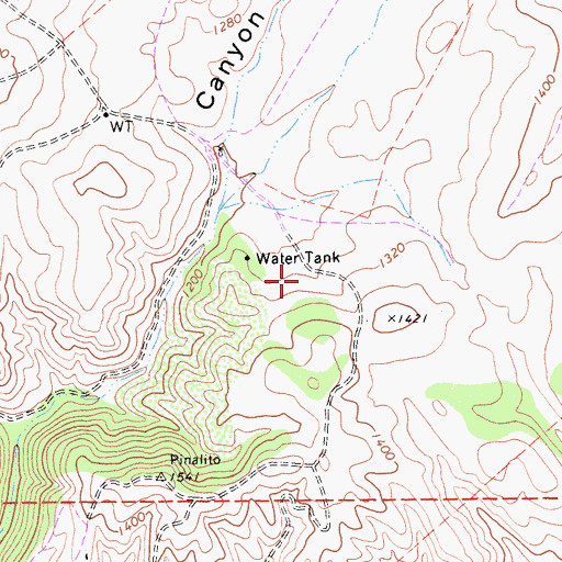 Topographic Map of Breen Ranch (historical), CA