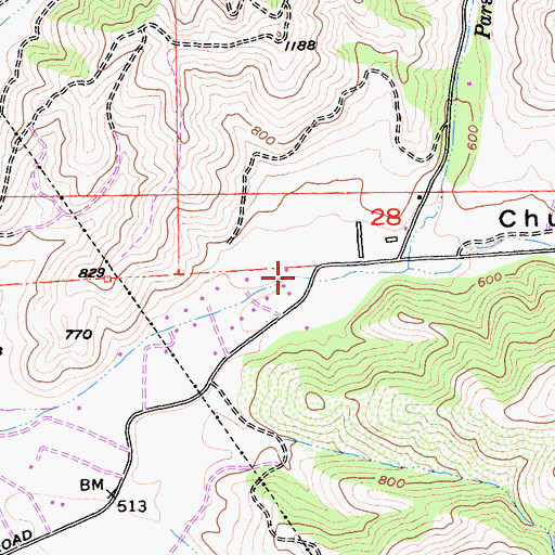 Topographic Map of Canyon School (historical), CA