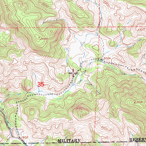 Topographic Map of Davis Ranch (historical), CA