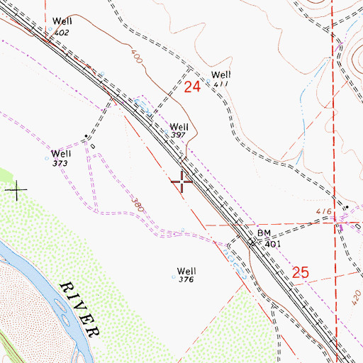 Topographic Map of Docas (historical), CA
