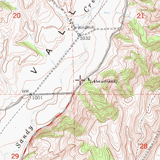 Topographic Map of Eagle School (historical), CA