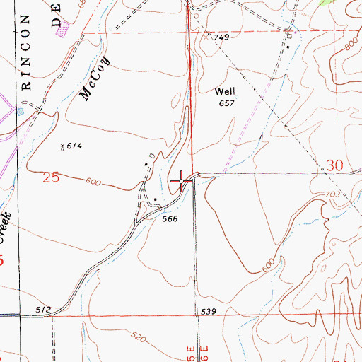 Topographic Map of Gloria School (historical), CA