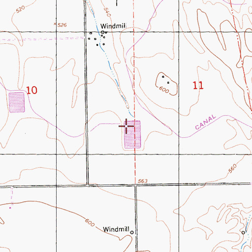 Topographic Map of Oasis School (historical), CA