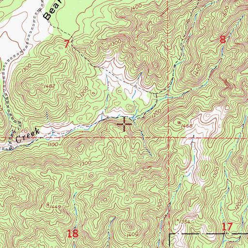 Topographic Map of Quicksilver Mine, CA