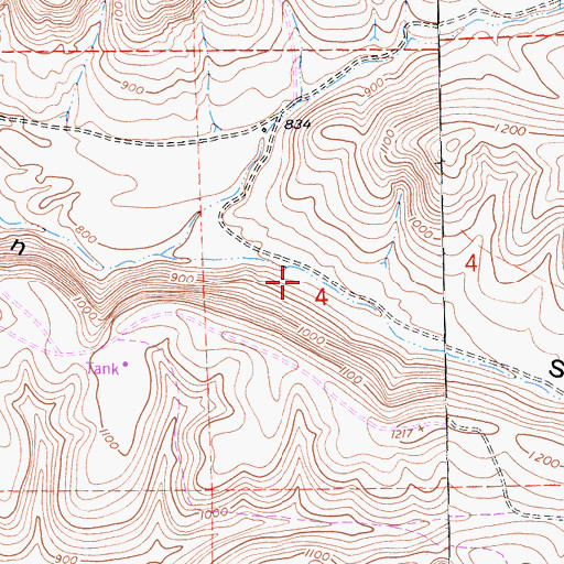 Topographic Map of Sweetwater School (historical), CA