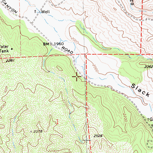 Topographic Map of Woll School (historical), CA