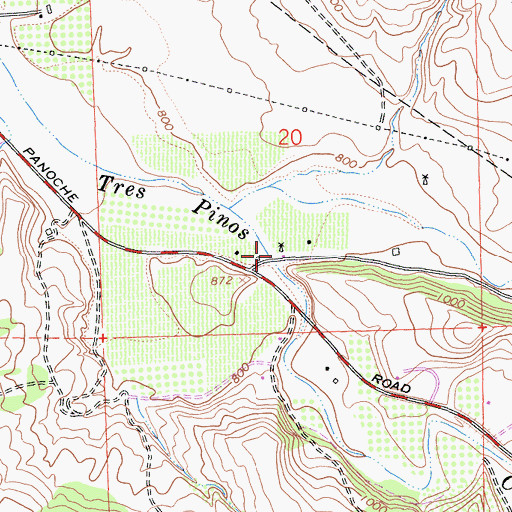Topographic Map of Cottonwood School (historical), CA