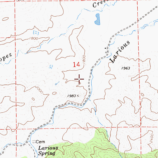 Topographic Map of Elkhorn Spring, CA
