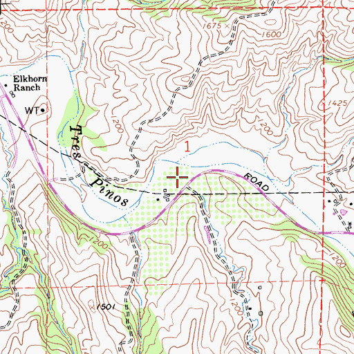 Topographic Map of Emmett School (historical), CA