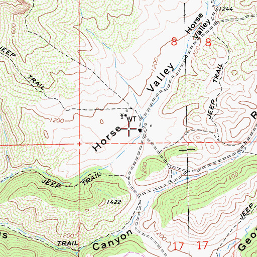 Topographic Map of Schmidt Ranch, CA