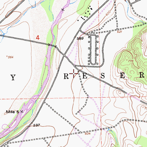 Topographic Map of Nacimiento School (historical), CA