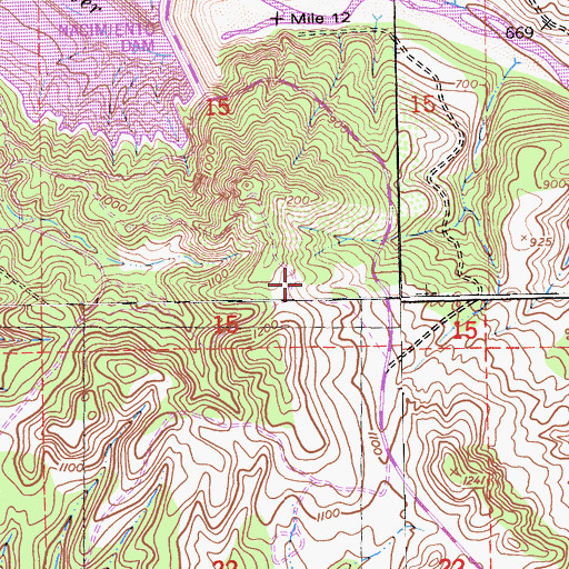Topographic Map of Godfrey Ranch (historical), CA