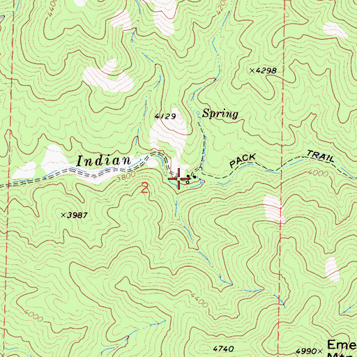 Topographic Map of Arnold Ranch, CA