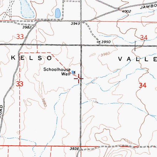 Topographic Map of Landers School (historical), CA