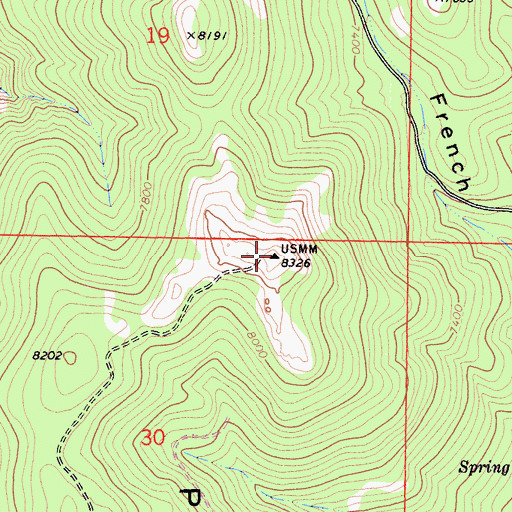 Topographic Map of Piute Lookout, CA
