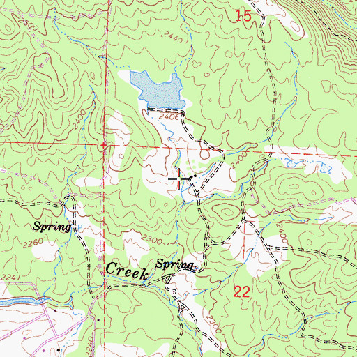 Topographic Map of Ecker Ranch, CA
