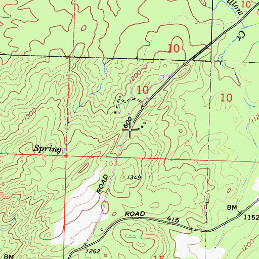 Topographic Map of Footman Ranch, CA