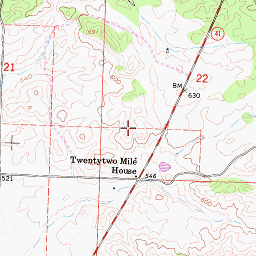 Topographic Map of Morris Ranch (historical), CA