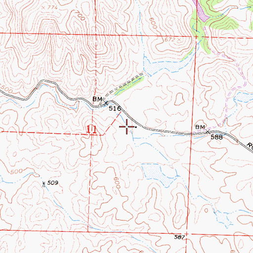 Topographic Map of Shannon Ranch, CA