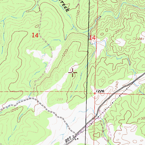 Topographic Map of Zebra Ranch, CA