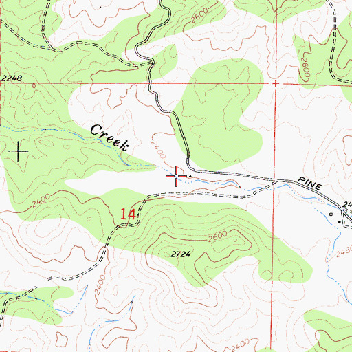 Topographic Map of Granite School (historical), CA