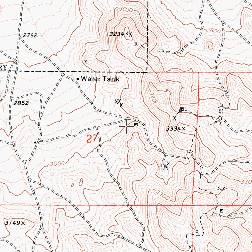 Topographic Map of Lonely Camp Mine, CA