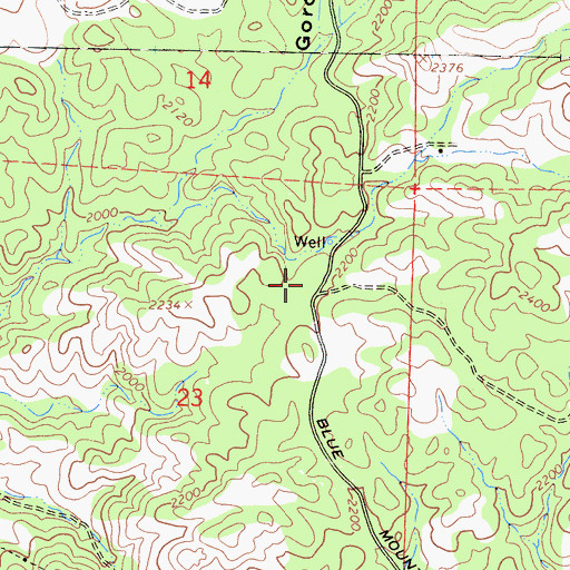 Topographic Map of Woody School (historical), CA