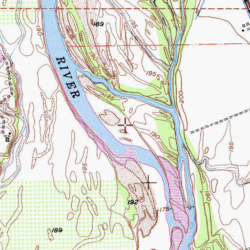 Topographic Map of Blethen Island, CA