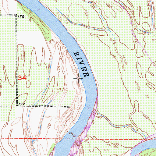Topographic Map of Island Number One (historical), CA
