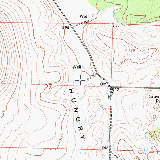 Topographic Map of Pratt Ranch, CA
