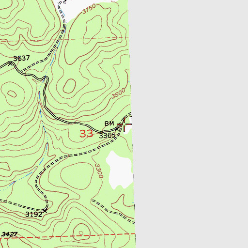 Topographic Map of Jawbone Forest Service Station, CA