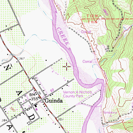 Topographic Map of Hamilton Creek, CA