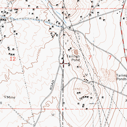 Topographic Map of Blackhawk Mine, CA