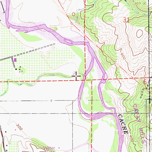 Topographic Map of Brooks Creek, CA