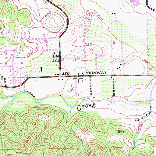 Topographic Map of Live Oak School (historical), CA