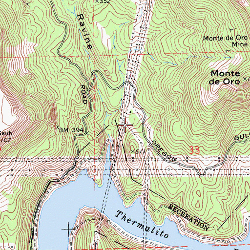 Topographic Map of Morris Ravine School (historical), CA