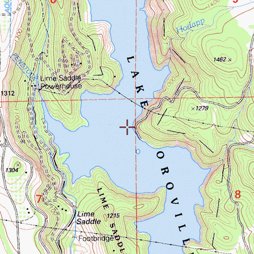 Topographic Map of Nelson Bar (historical), CA