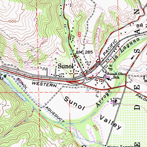 Topographic Map of Sinbad Canyon, CA