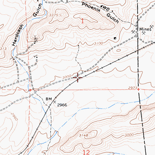 Topographic Map of Teagle (historical), CA