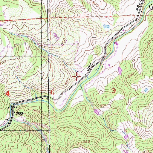 Topographic Map of Uvas School (historical), CA