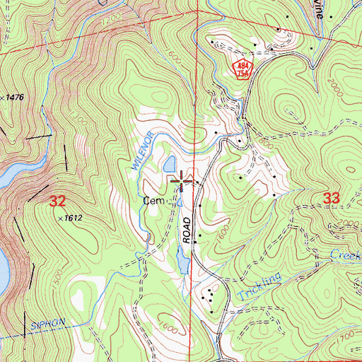 Topographic Map of Yankee Hill Post Office (historical), CA