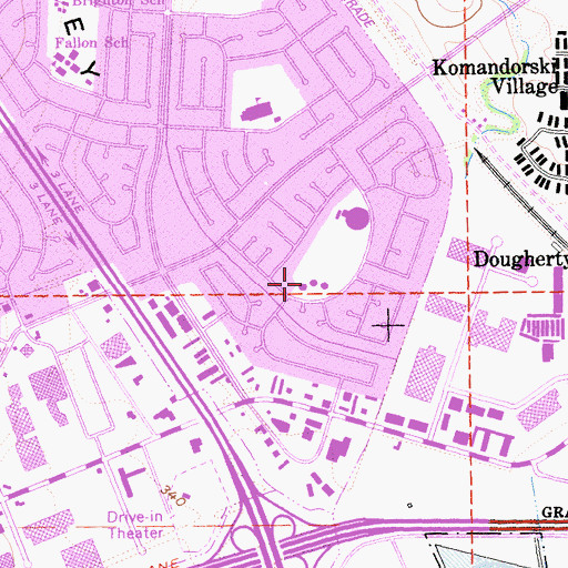 Topographic Map of Valley High School, CA