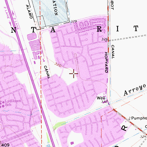 Topographic Map of Donlon Elementary School, CA
