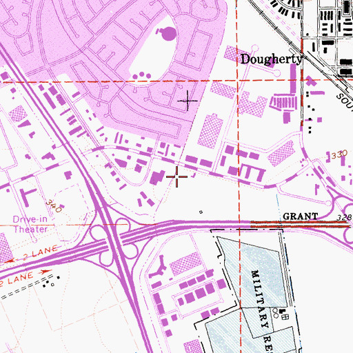 Topographic Map of Dublin City Hall, CA