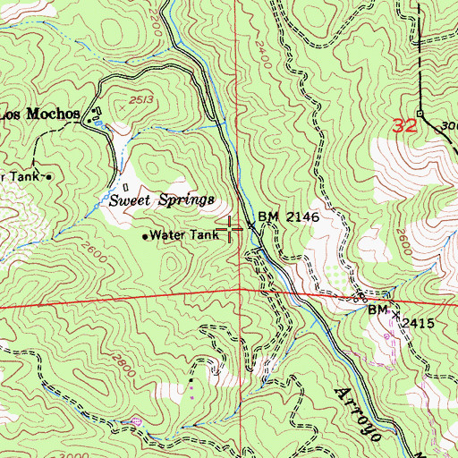 Topographic Map of Halfway House (historical), CA