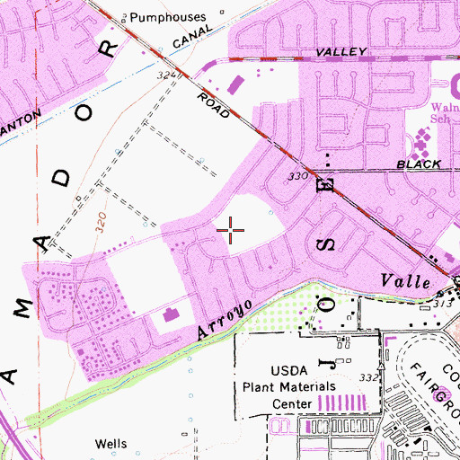 Topographic Map of Hansen Park, CA
